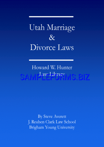 Utah Divorce Forms pdf free